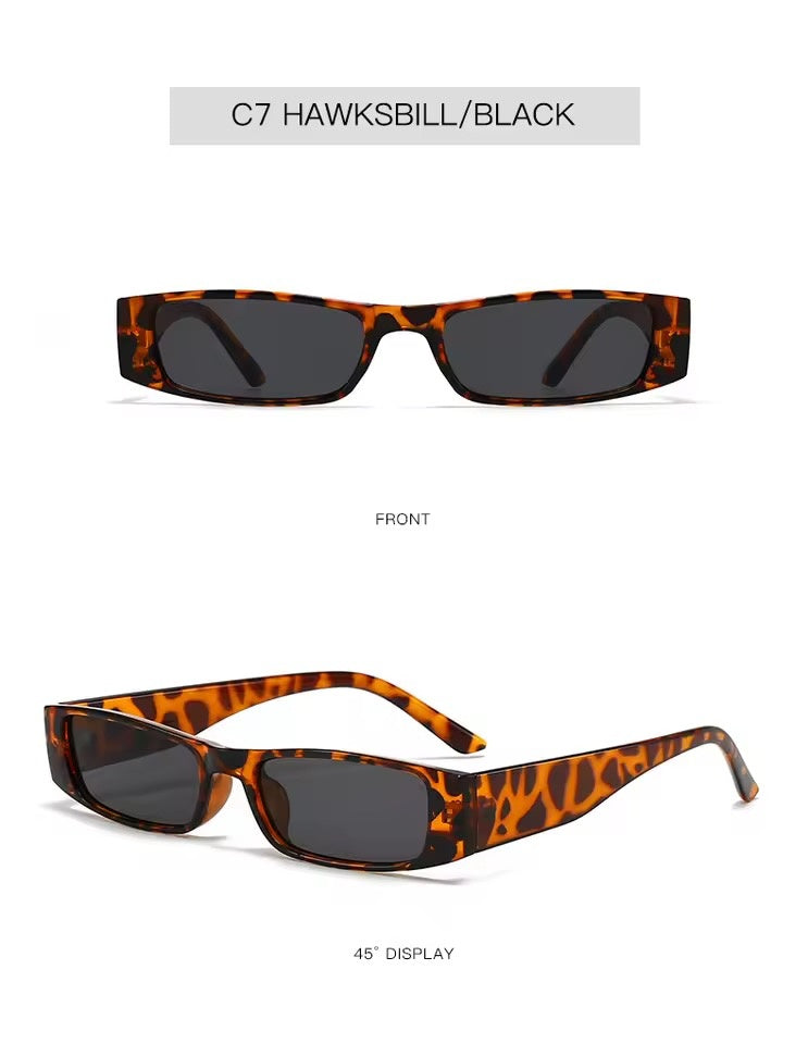 90s Oblong Sunnies Mini Matte Leopard