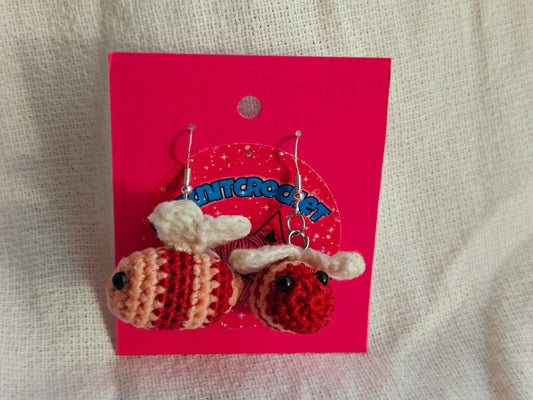 Valentine's bees earrings 