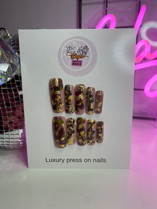 Inky Gold Leafing Square