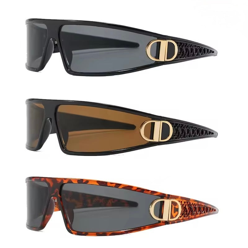 DD Wrap Around Sunglasses Black Tan
