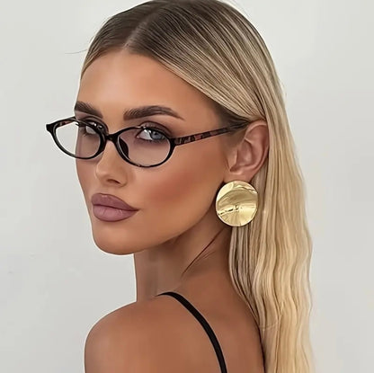 Preppy Oval Anti Blue Light Tortoise