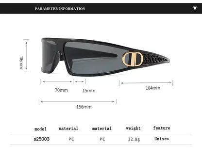 DD Wrap Around Sunglasses Black Tan