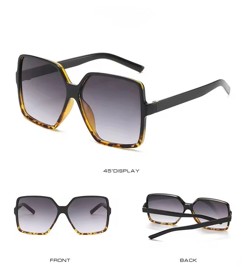 Rita 60s Sunglasses Black Leopard