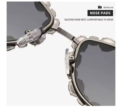 Crystal Cat Eye Sunglasses Champagne