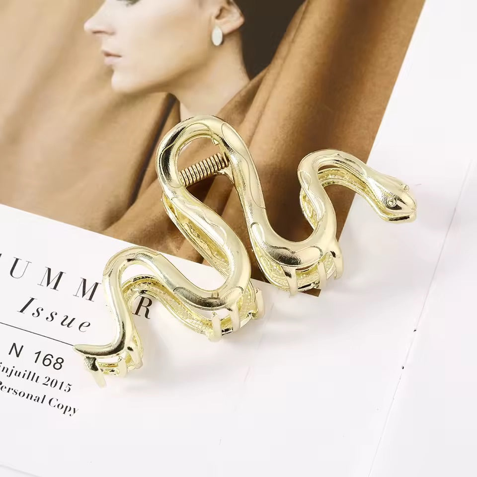 Silver Snake Hair Clamp
