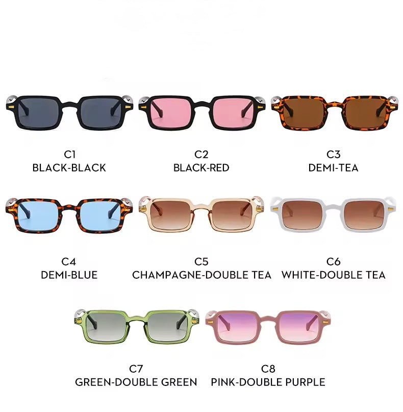 Mimi Square Mini Sunglasses Tortoise Blue