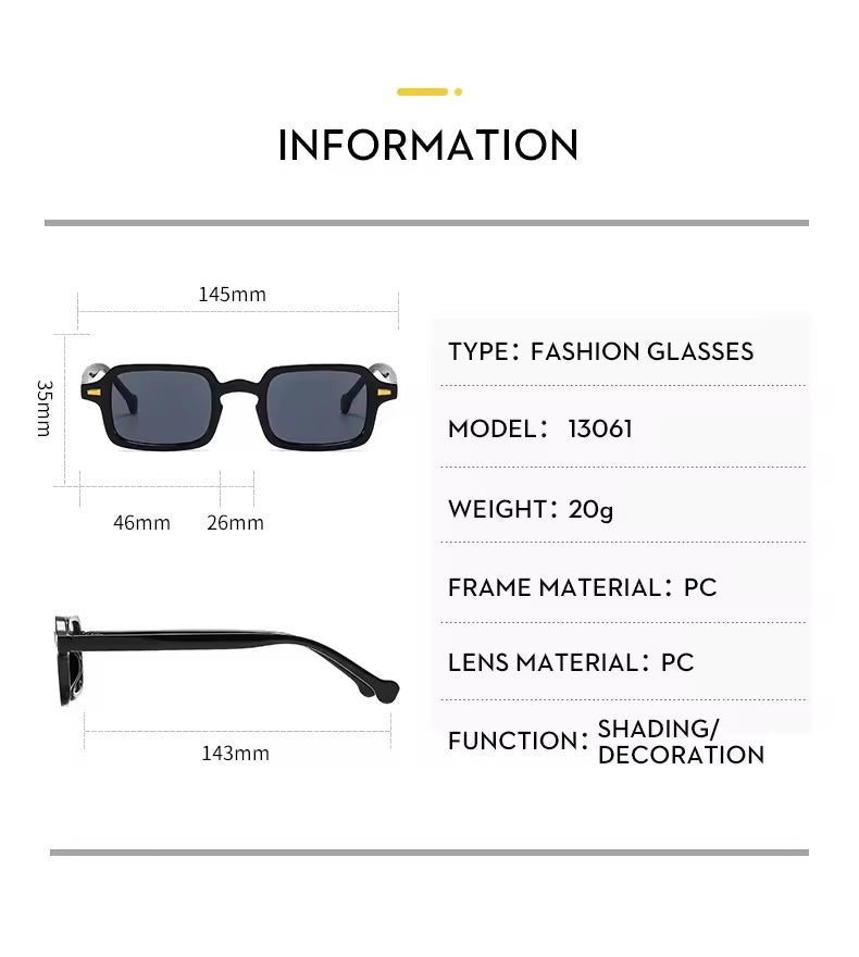 Mimi Square Mini Sunglasses Pink