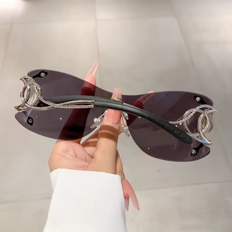 Snake Wrap Around Sunglasses Black