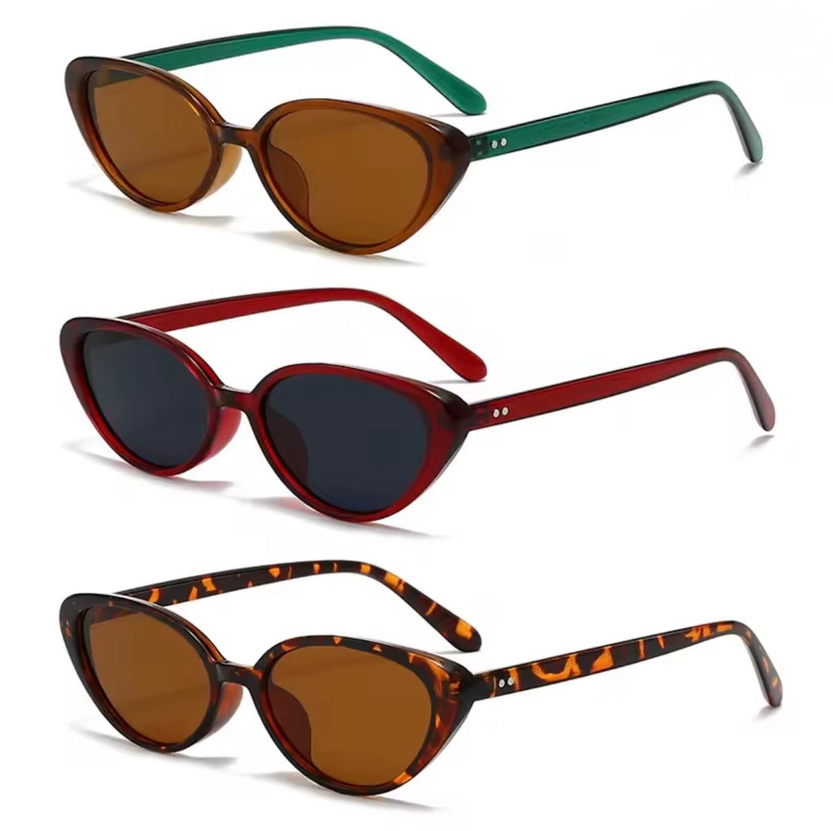 Mini Cat Eye Sunglasses Green Tea