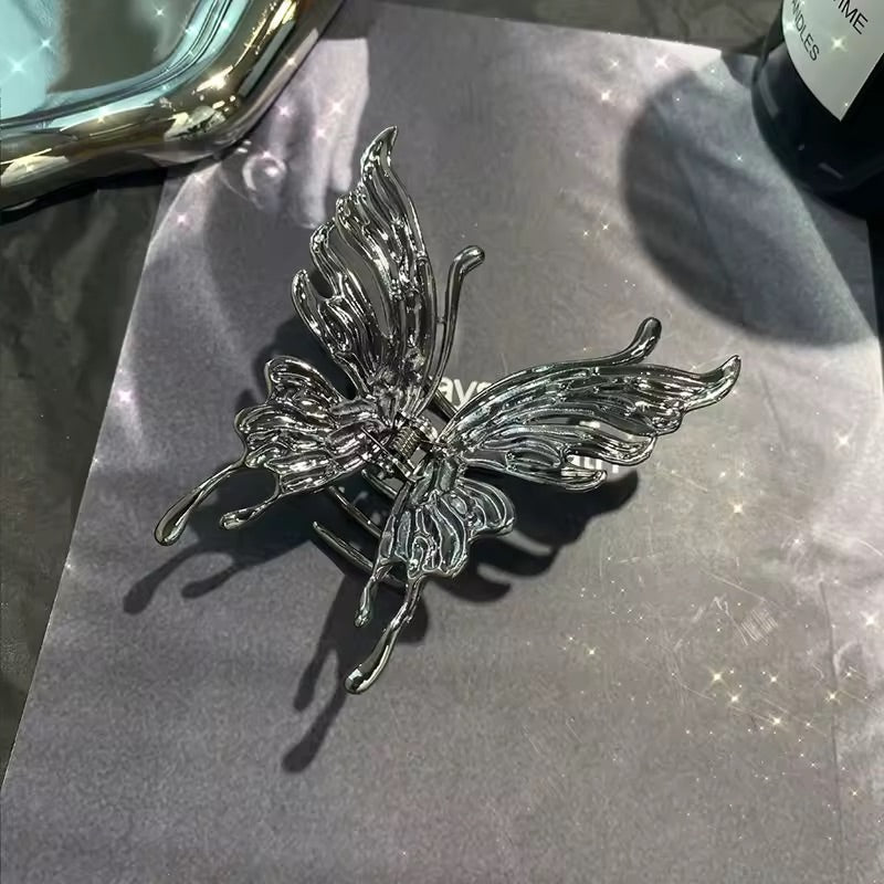 Butterfly Hair Clamp Silver