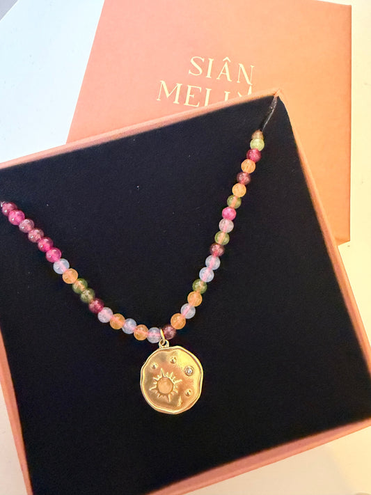 Multicolour bead necklace