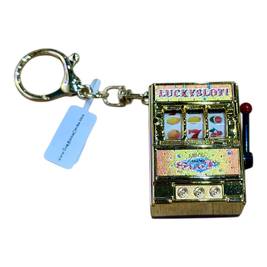 Gold Lucky Fruit Machine Key Chain 