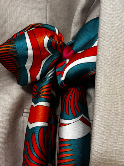 Ophelia satin bow tie blazer 