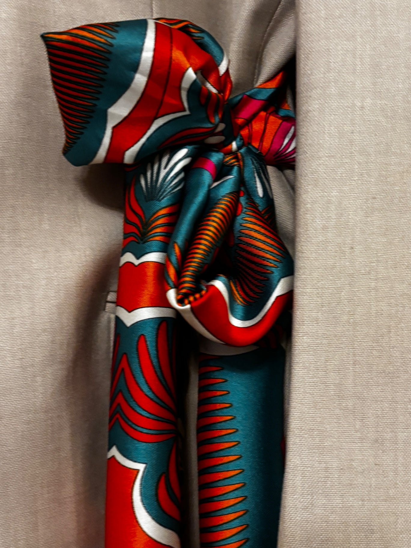 Ophelia satin bow tie blazer 