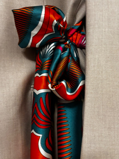 Ophelia satin bow tie blazer 