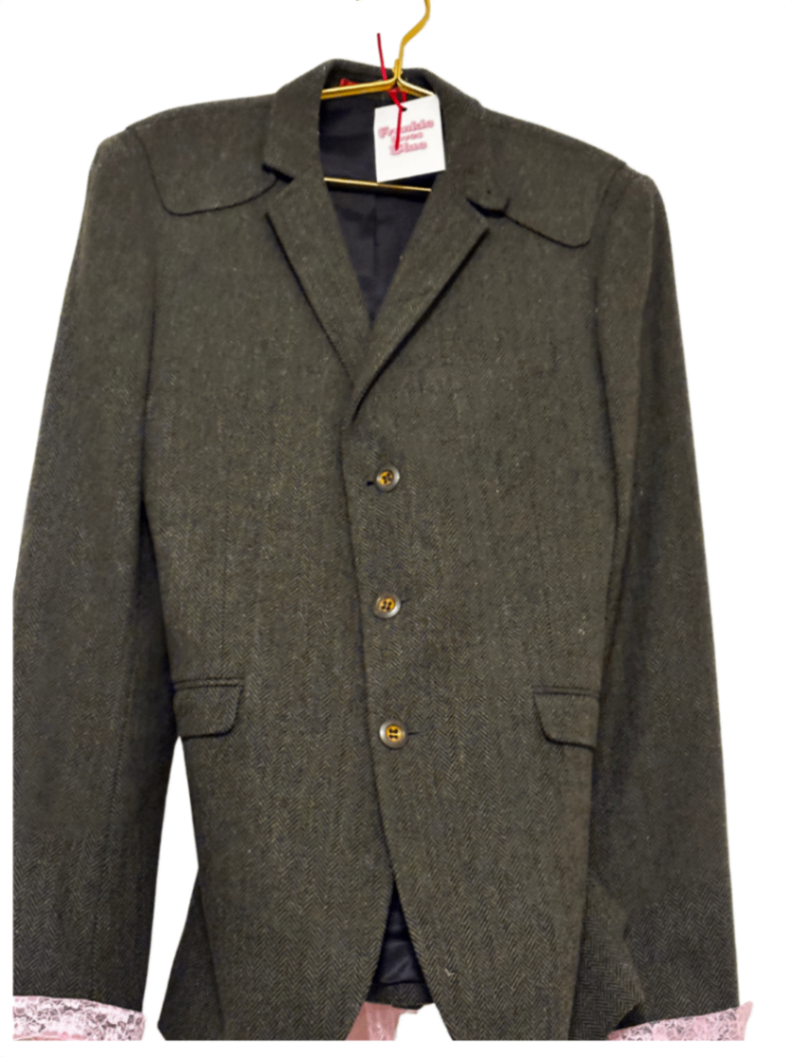 Military style jacket with oversized bow 