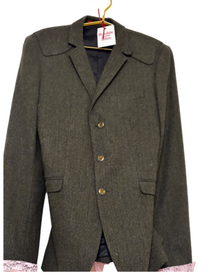 Military style jacket with oversized bow 