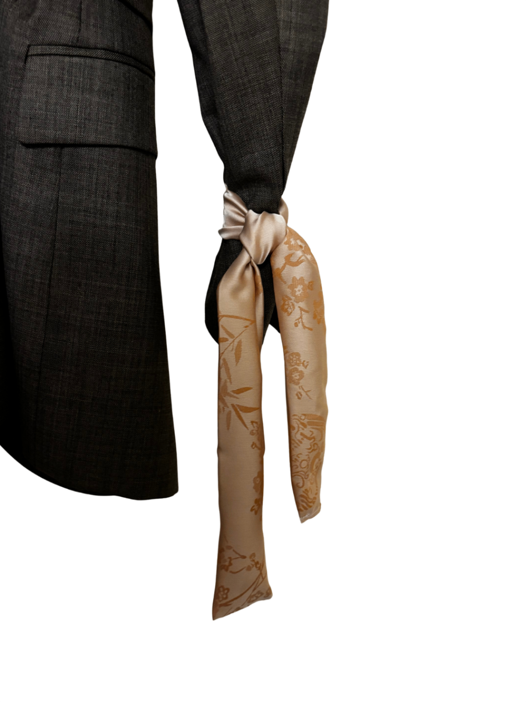 Ainsley peach bow vintage blazer 