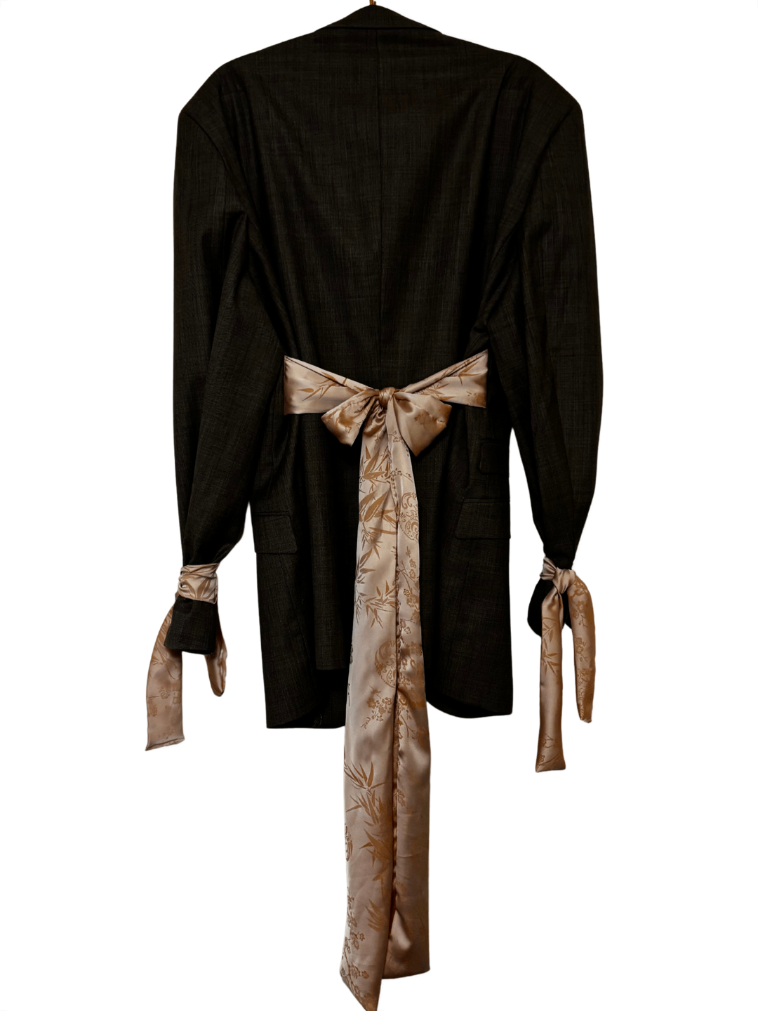 Ainsley peach bow vintage blazer 