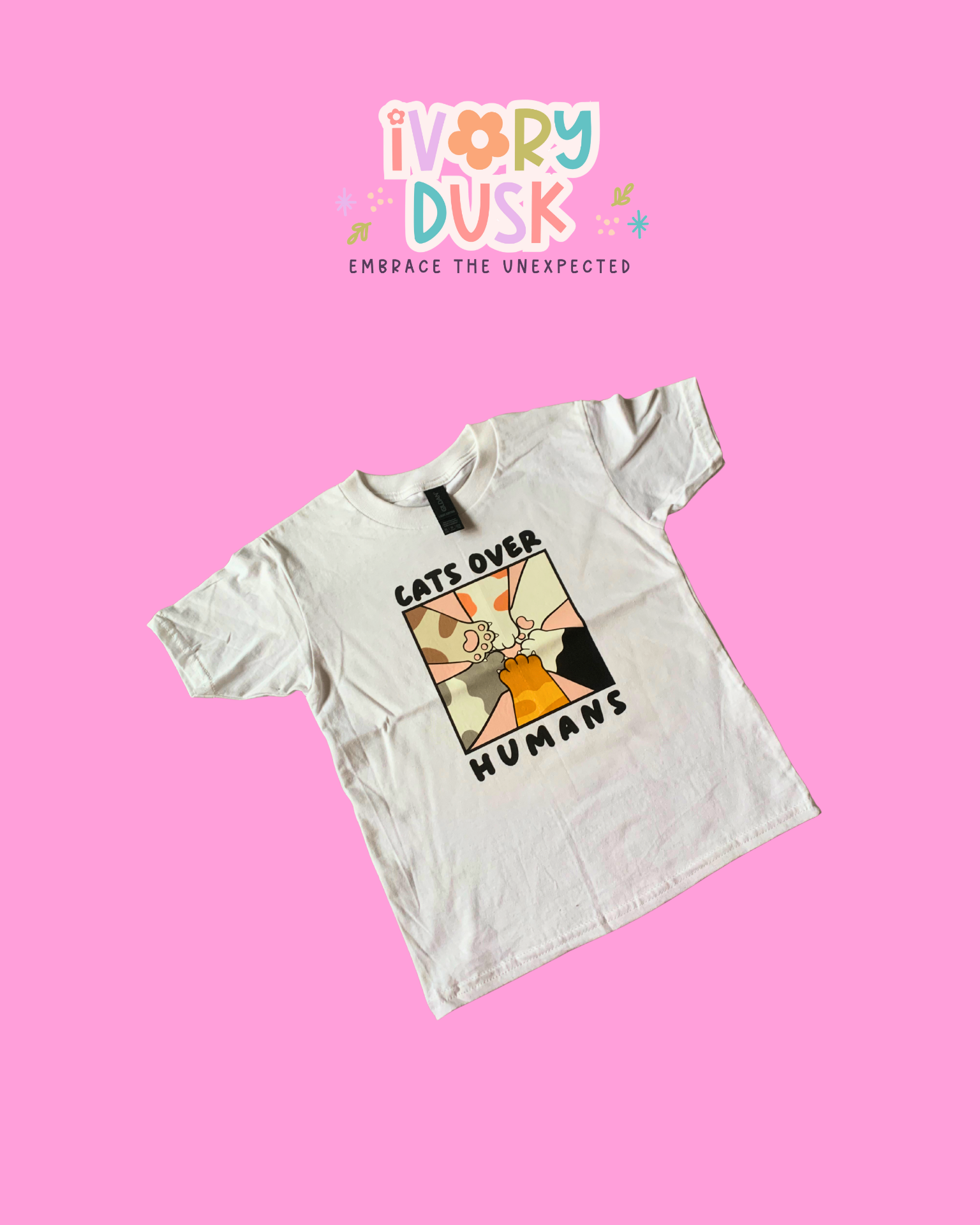 Cats over humans matching tshirt size XS