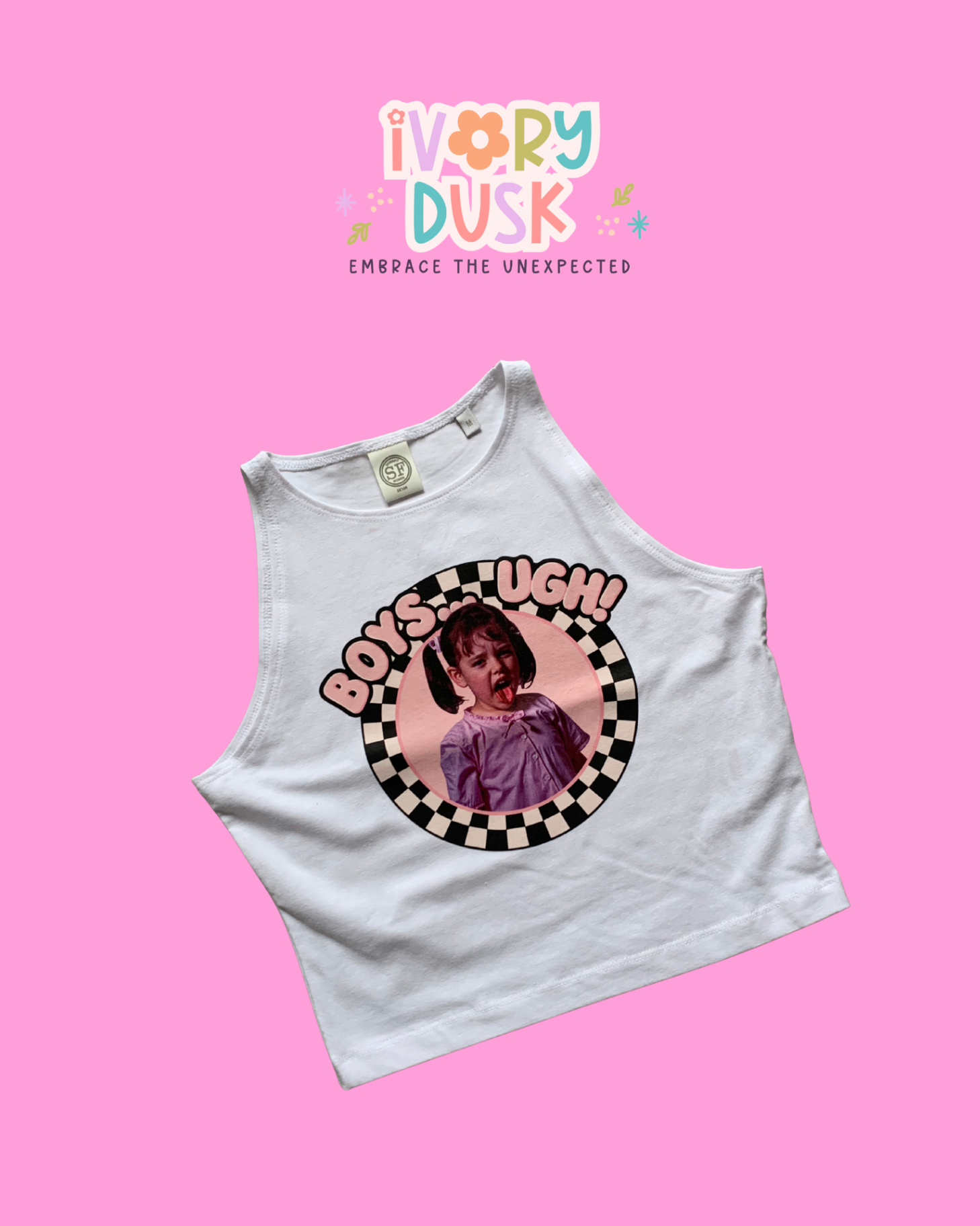 Boys ugh cropped vest size M