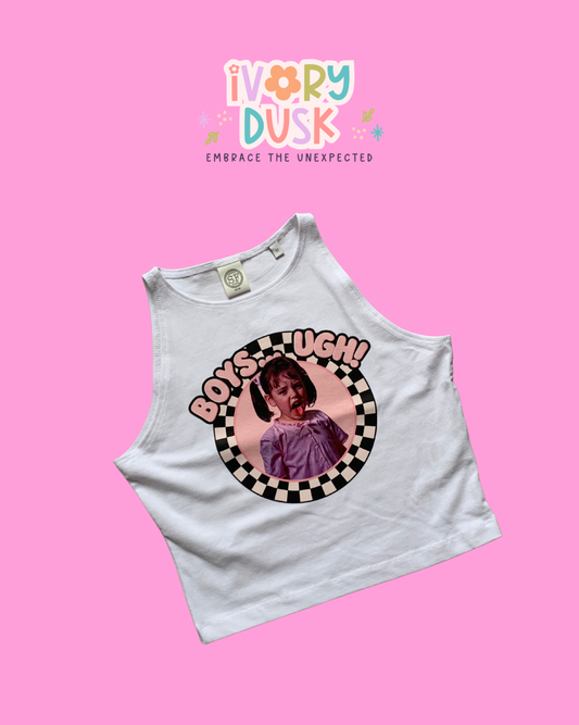 Boys ugh cropped vest size M