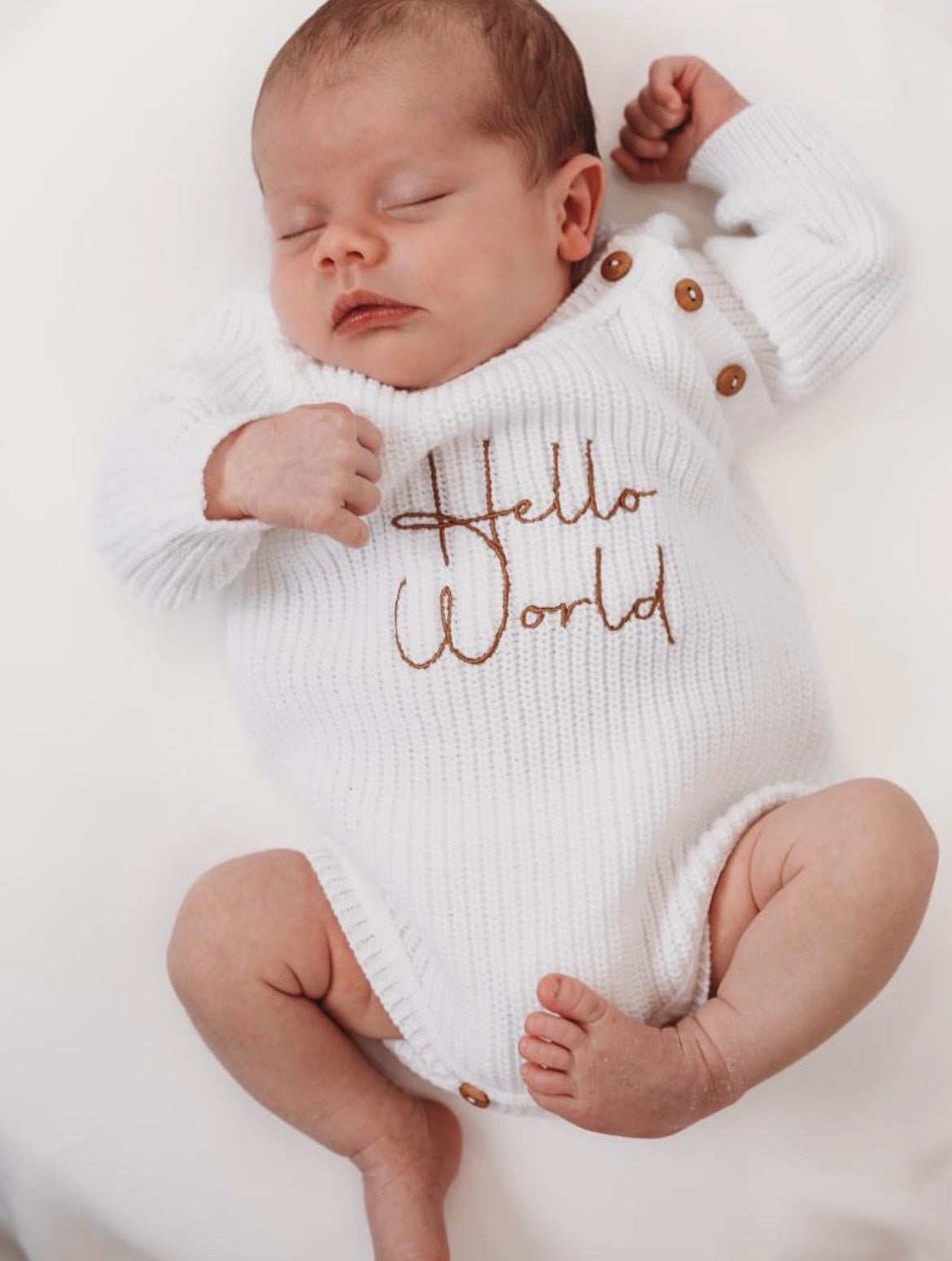 Hello World Romper With Matching Hat
