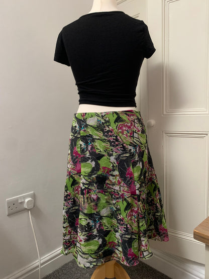 vintage green & pink skirt 