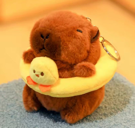 Capybara Rubber Ring Plush Bag Charm