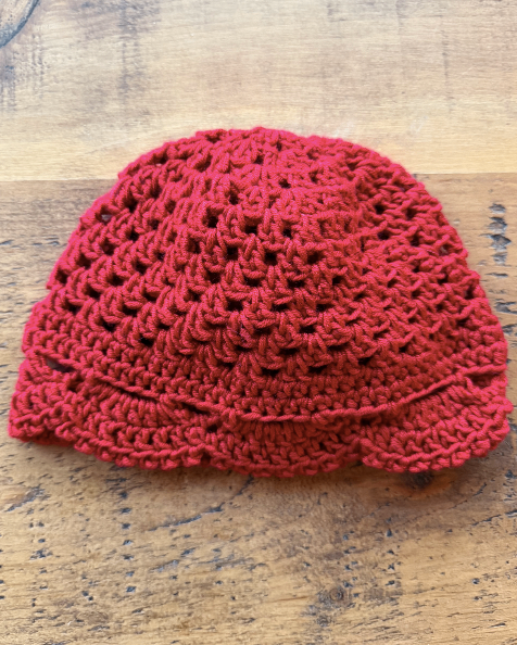 Crochet Skull Cap Red