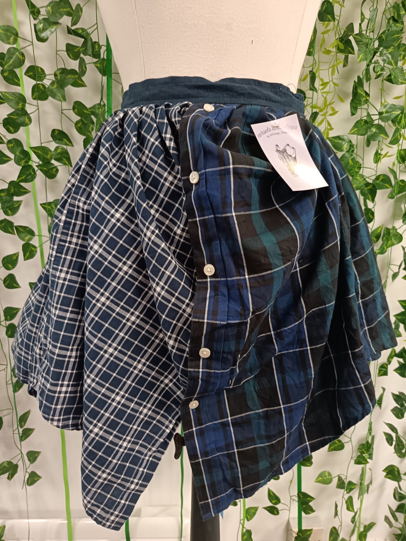 Mini skirt from button-up-shirts