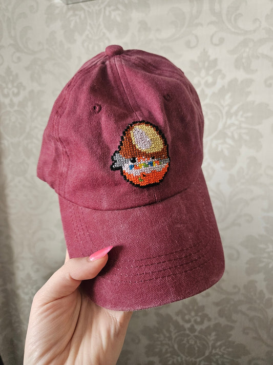 Kinder Egg Cross Stitch Cap