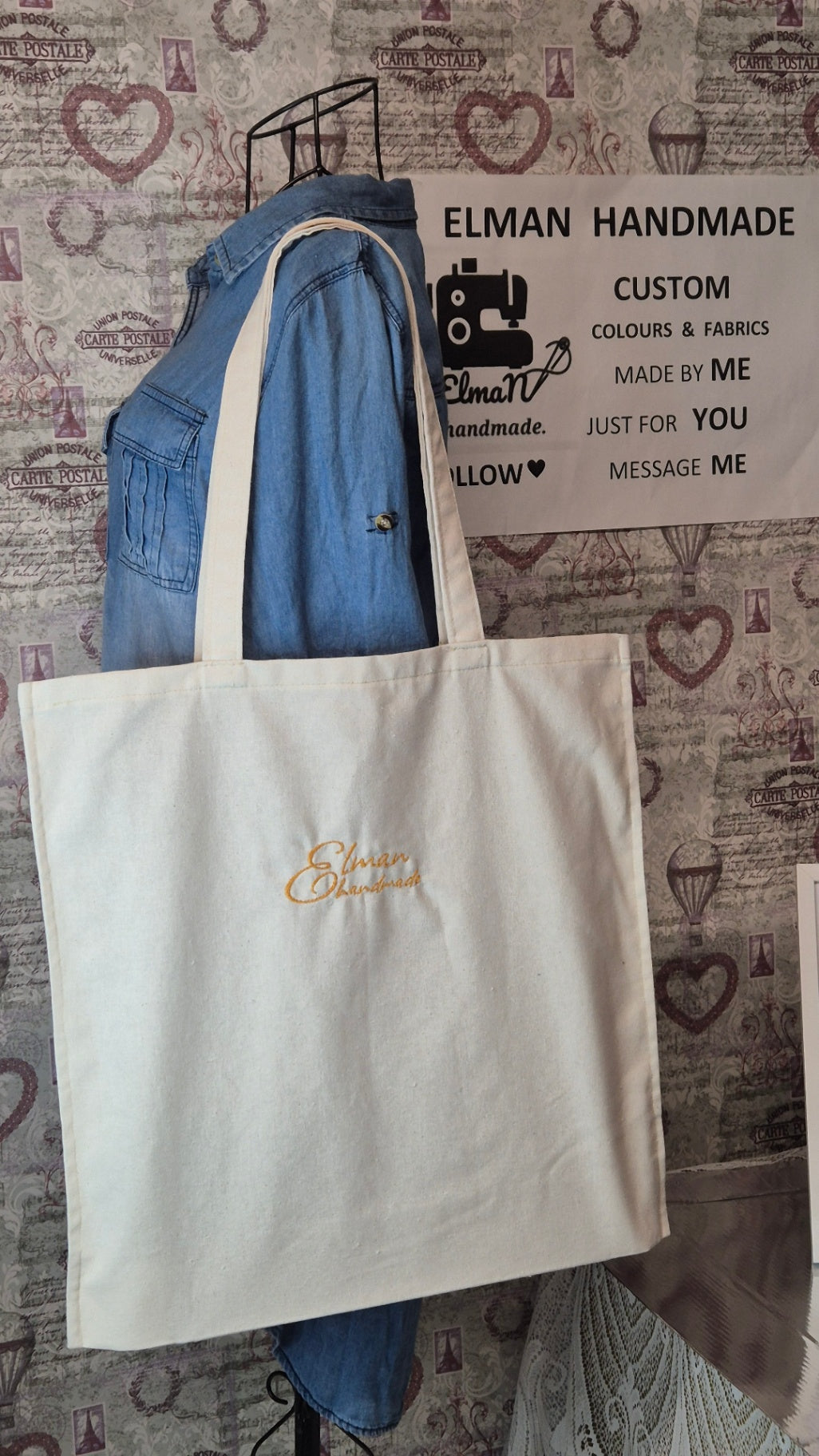Painted Cotton tote