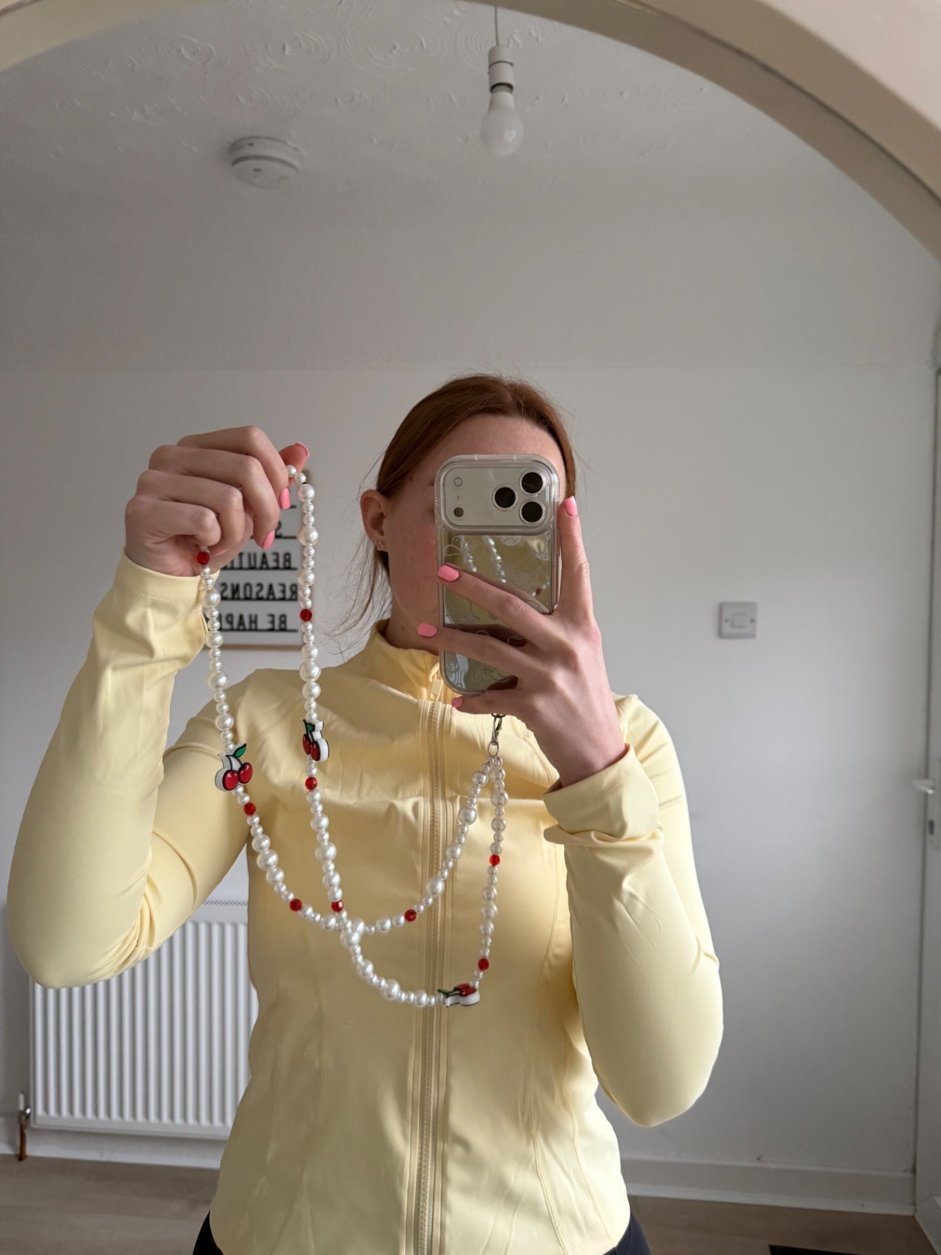 Crossbody phone charm - cherry kiss
