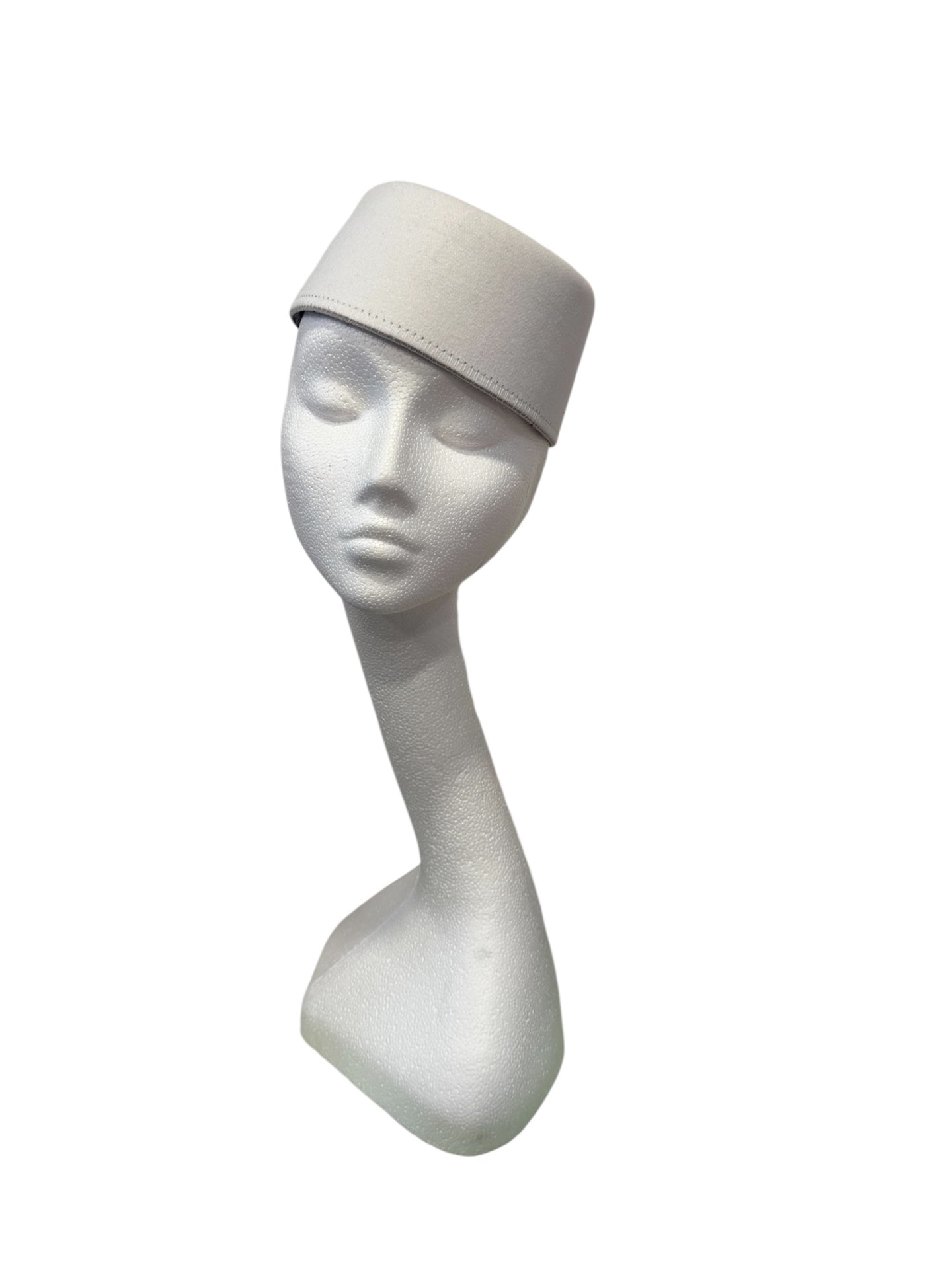 White Pillbox Hat One Size