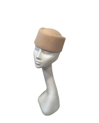 Camel Pillbox Hat One Size 