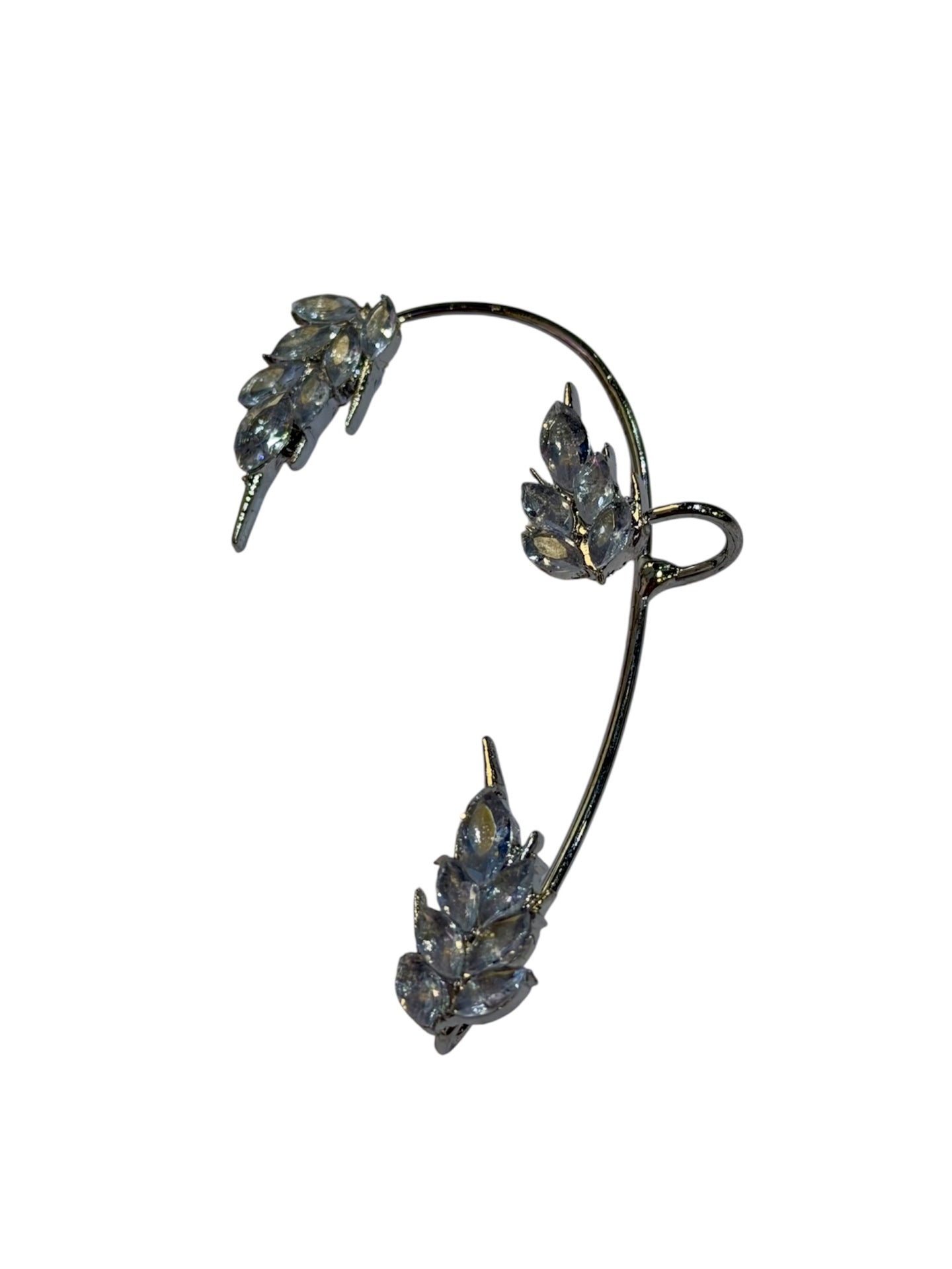 Silver Lear Crystal Ear Cuff