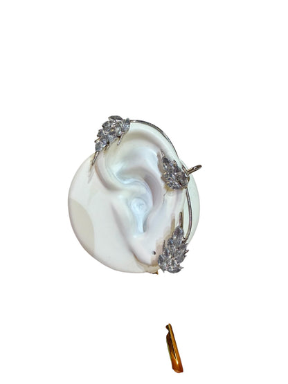 Silver Lear Crystal Ear Cuff