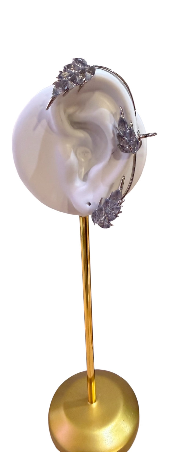Silver Lear Crystal Ear Cuff