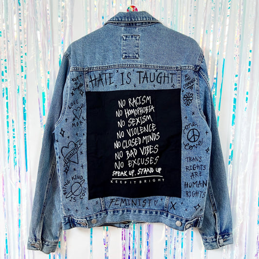 the Speak Up, Stand up denim jacket