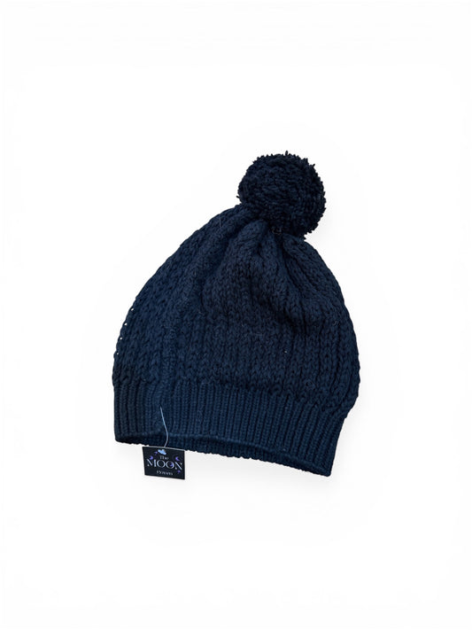 Black Pom Pom Wool Hat