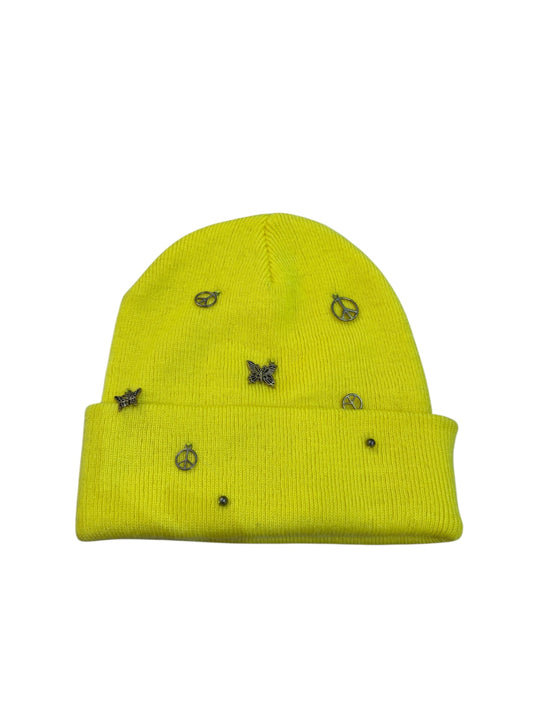 Yellow Charm Beanie Hat 