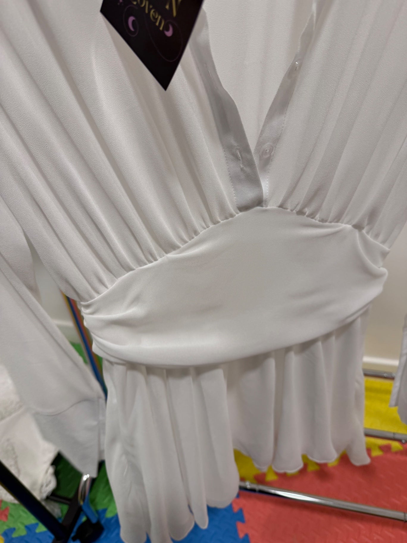 White Sheer Shirt Dress