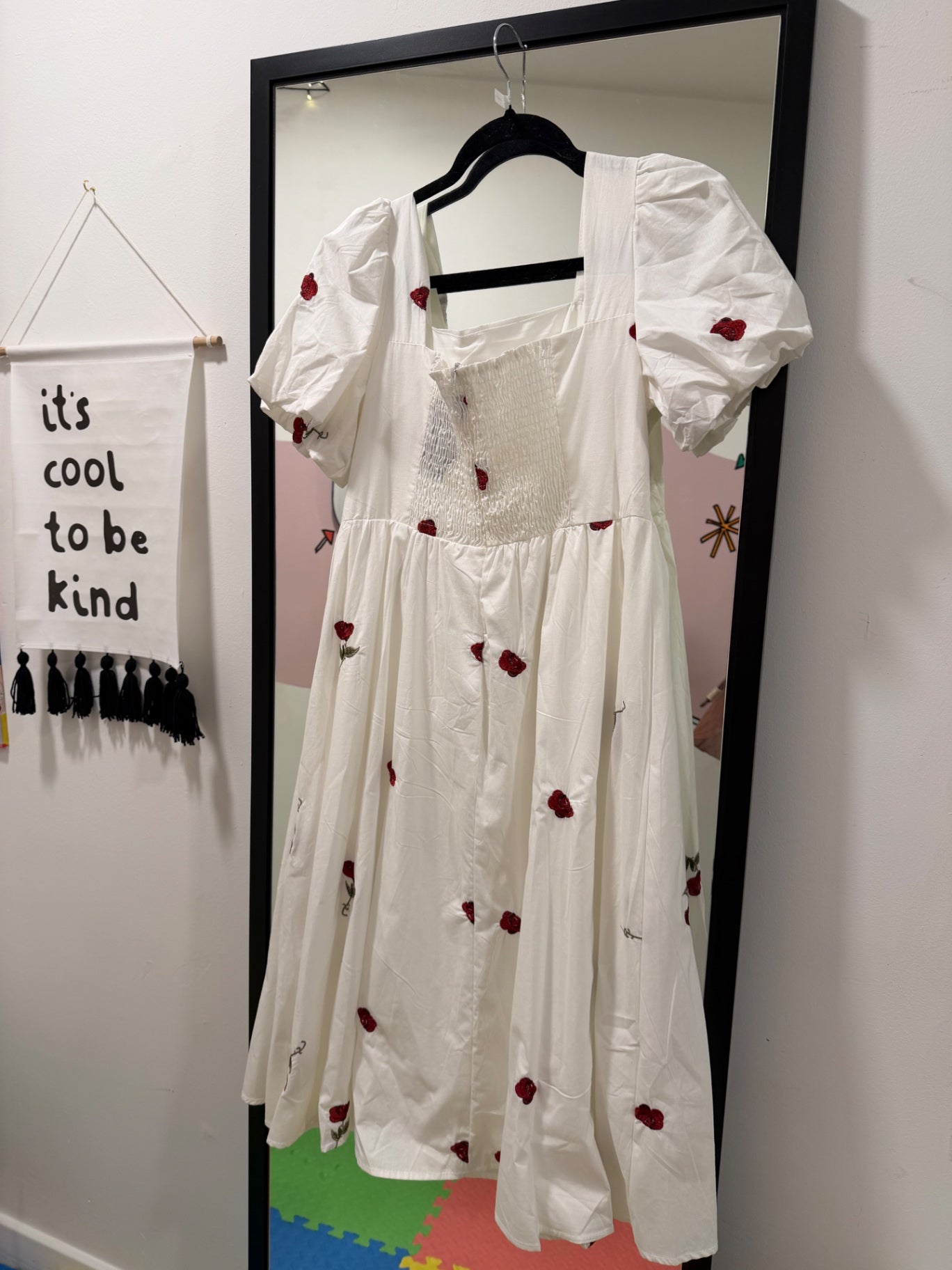 White Embroidered Dress size 18-22