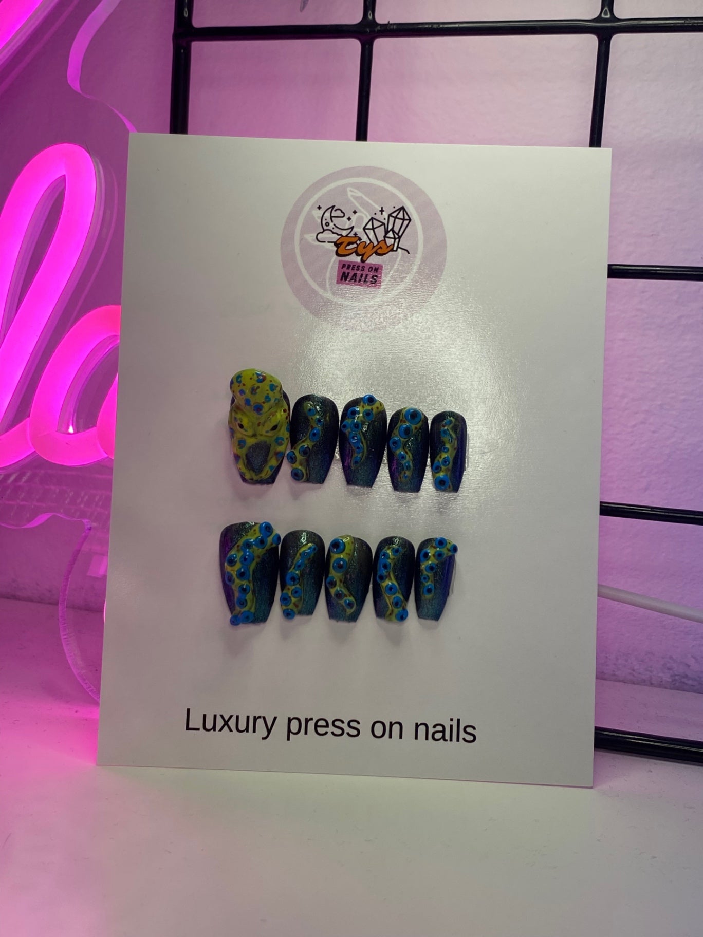 Handmade 3D Octopus Nails