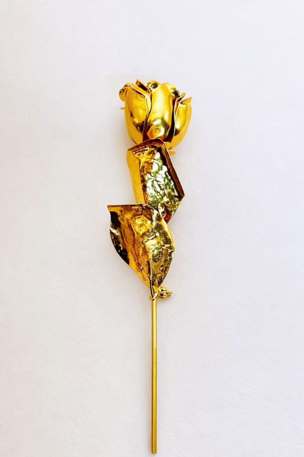 Gold Rose Brooch 