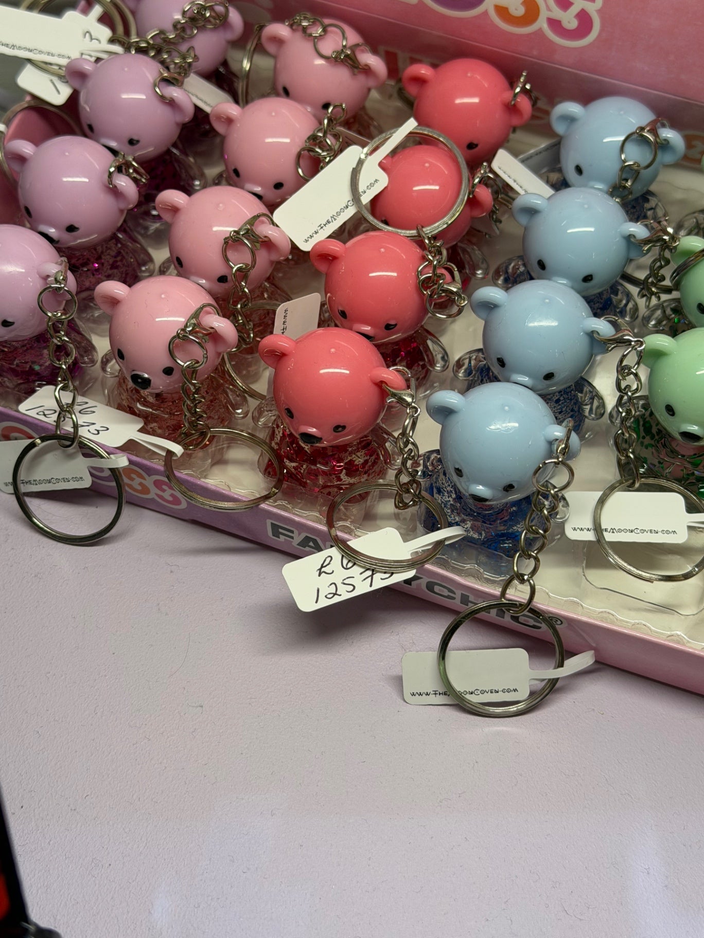 Bear Lipgloss Bag Charm mixed colours