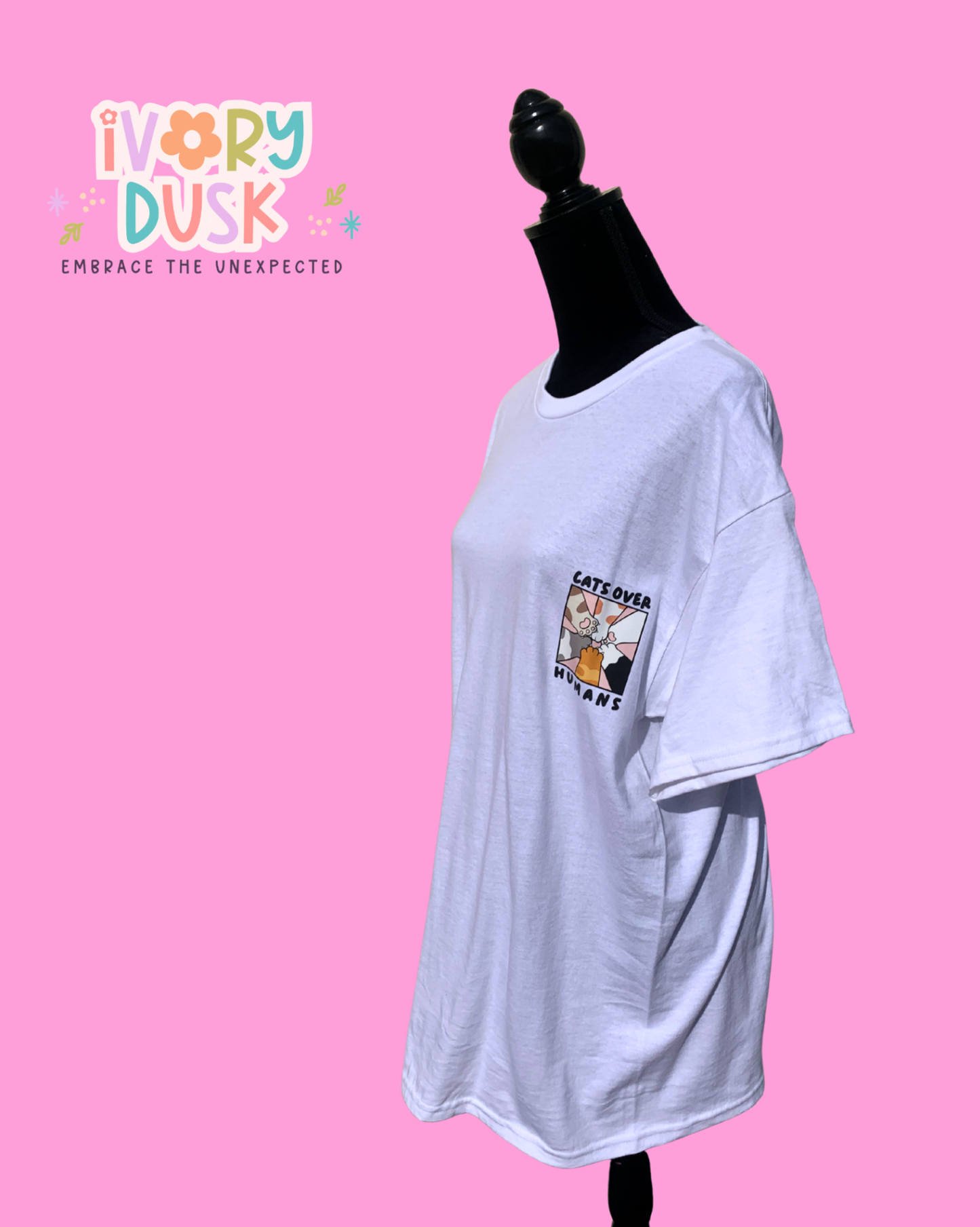 Cats over humans tshirt size XL