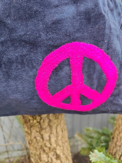 Wanderlust - Velvet oversized tote bag HIPPIE