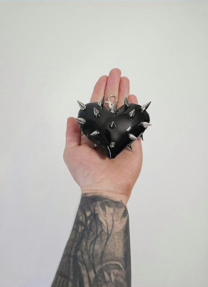 Mini Mini Spiked Heart Charm